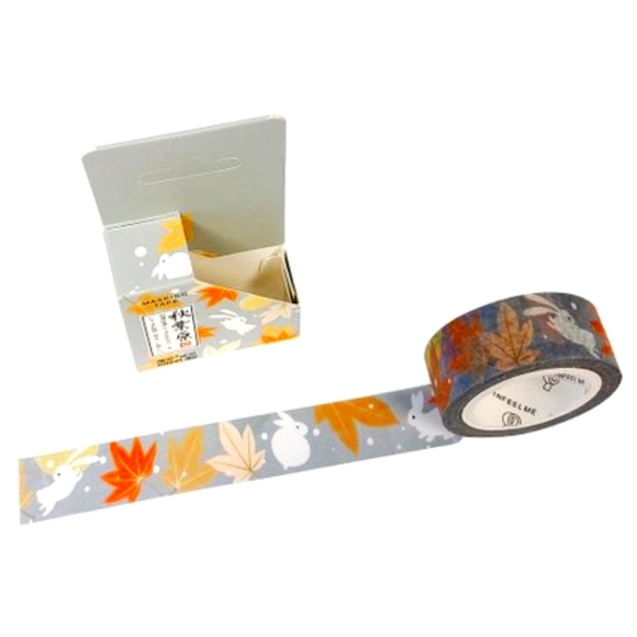 Bunnies & Maple Leaves Washi Tape  NWT - Picture 2 of 2